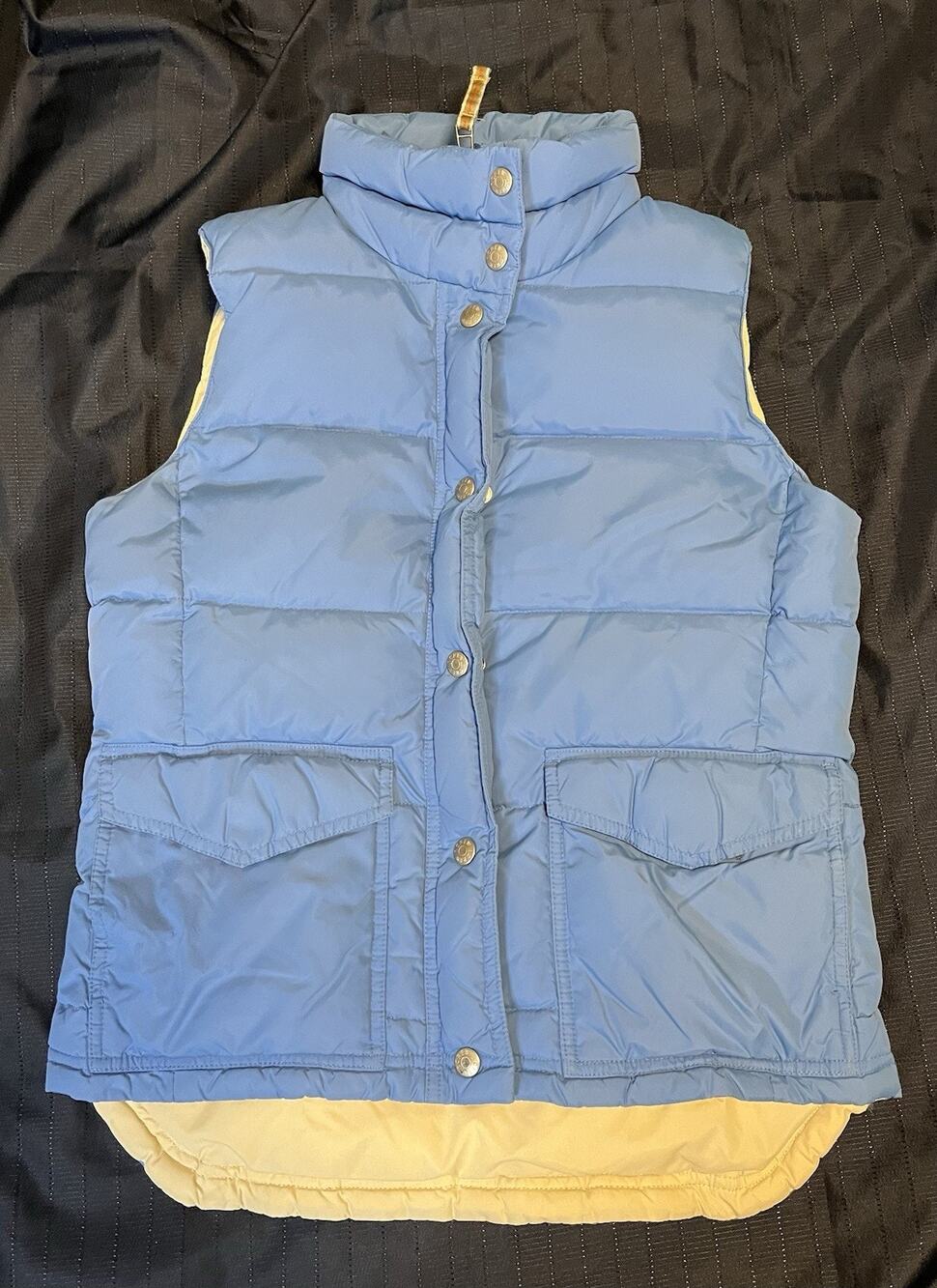 J. Crew Down Filled Full Zip Puffer Vest Womens Size XS Blue Outdoor Warm
